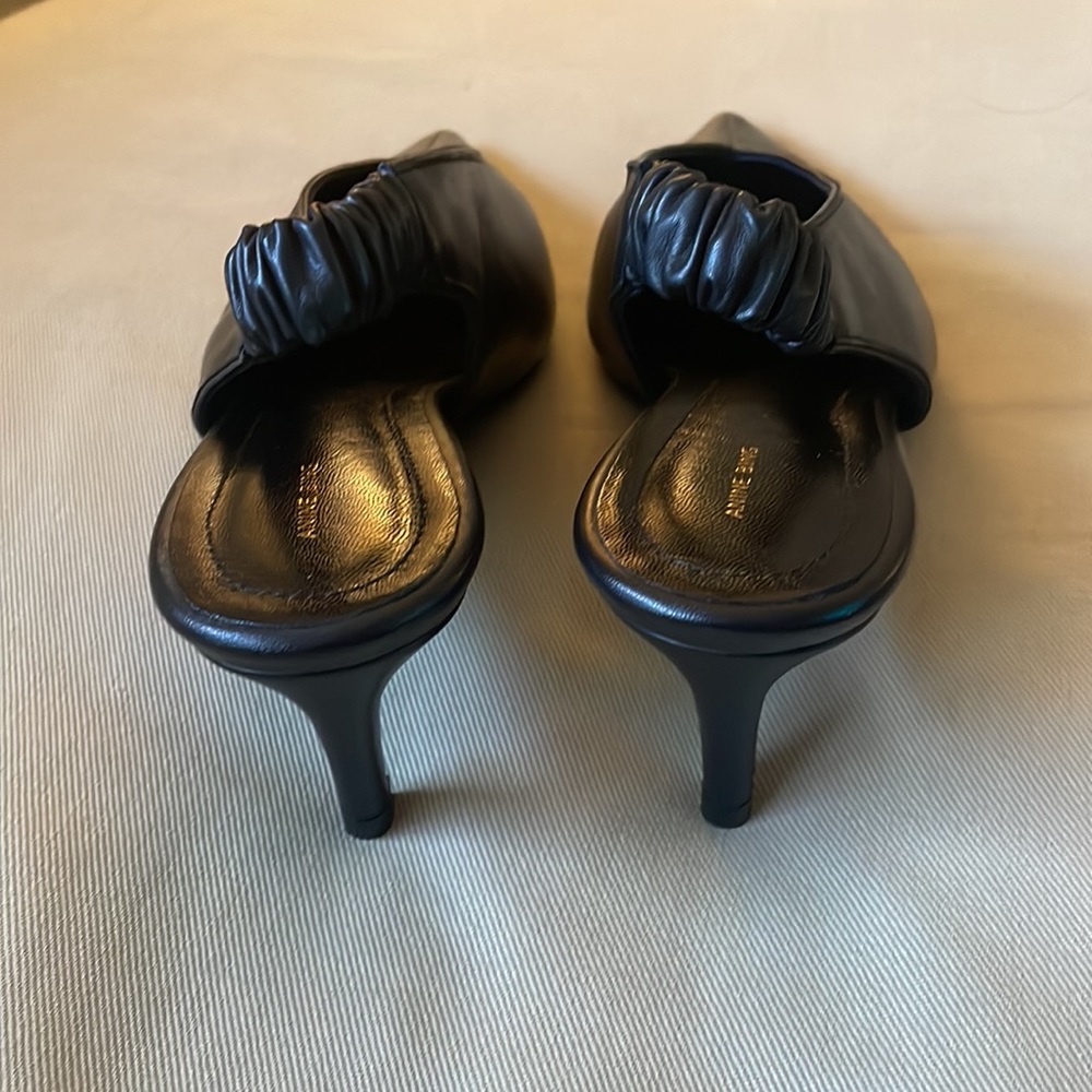 Anine Bing Sleek Black Slingback Heels - Picture 8 of 14